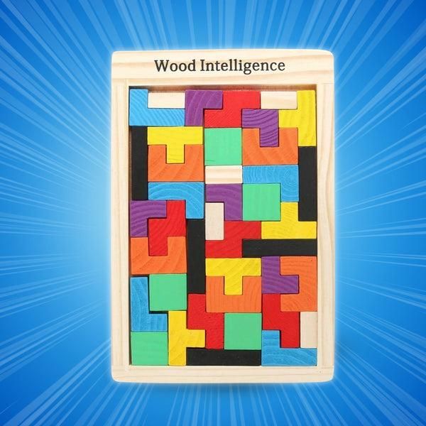 Wooden Intelligence Tetris Jigsaw Puzzle Set
